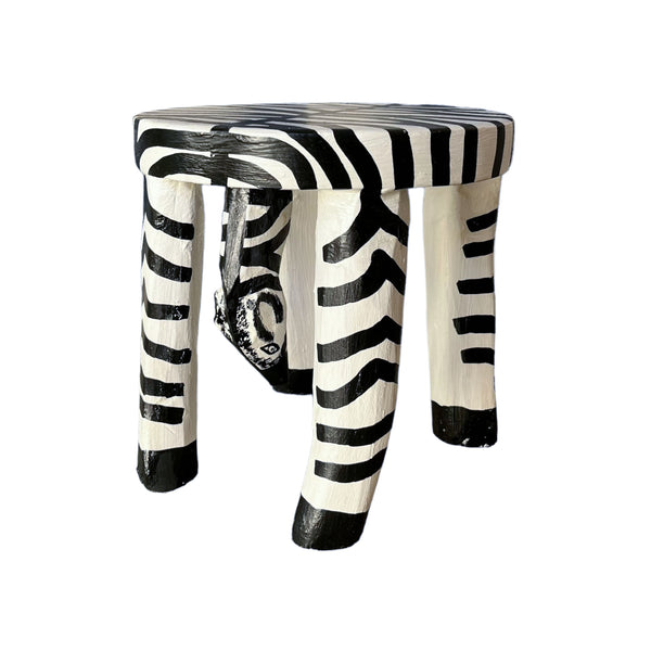 Banco Decorativo de Madeira Zebra P