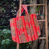 Bolsa Indiana Kantha Quilt Velvet - Dupla Face