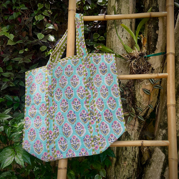 Bolsa Indiana Kantha Quilt - Dupla Face