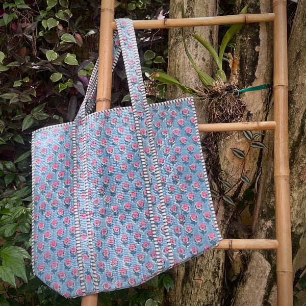 Bolsa Indiana Kantha Quilt - Dupla Face