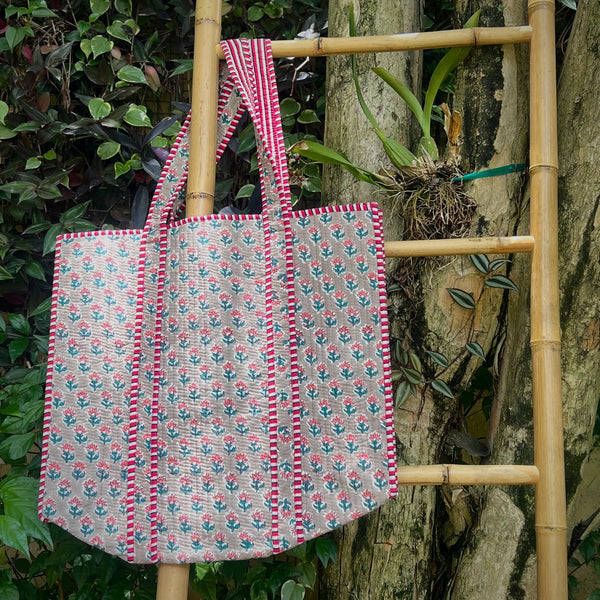 Bolsa Indiana Kantha Quilt - Dupla Face