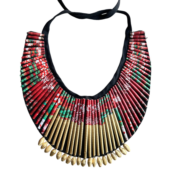 Colar Vermelho -Beaded neckpiece