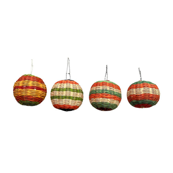 Conjunto de 4 Bolas de Natal Amazônicas