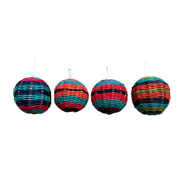 Conjunto de 4 Bolas de Natal Amazônicas